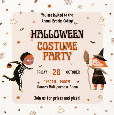 Brooks College Costume Party